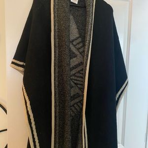 BCBG Sweater Belted Poncho